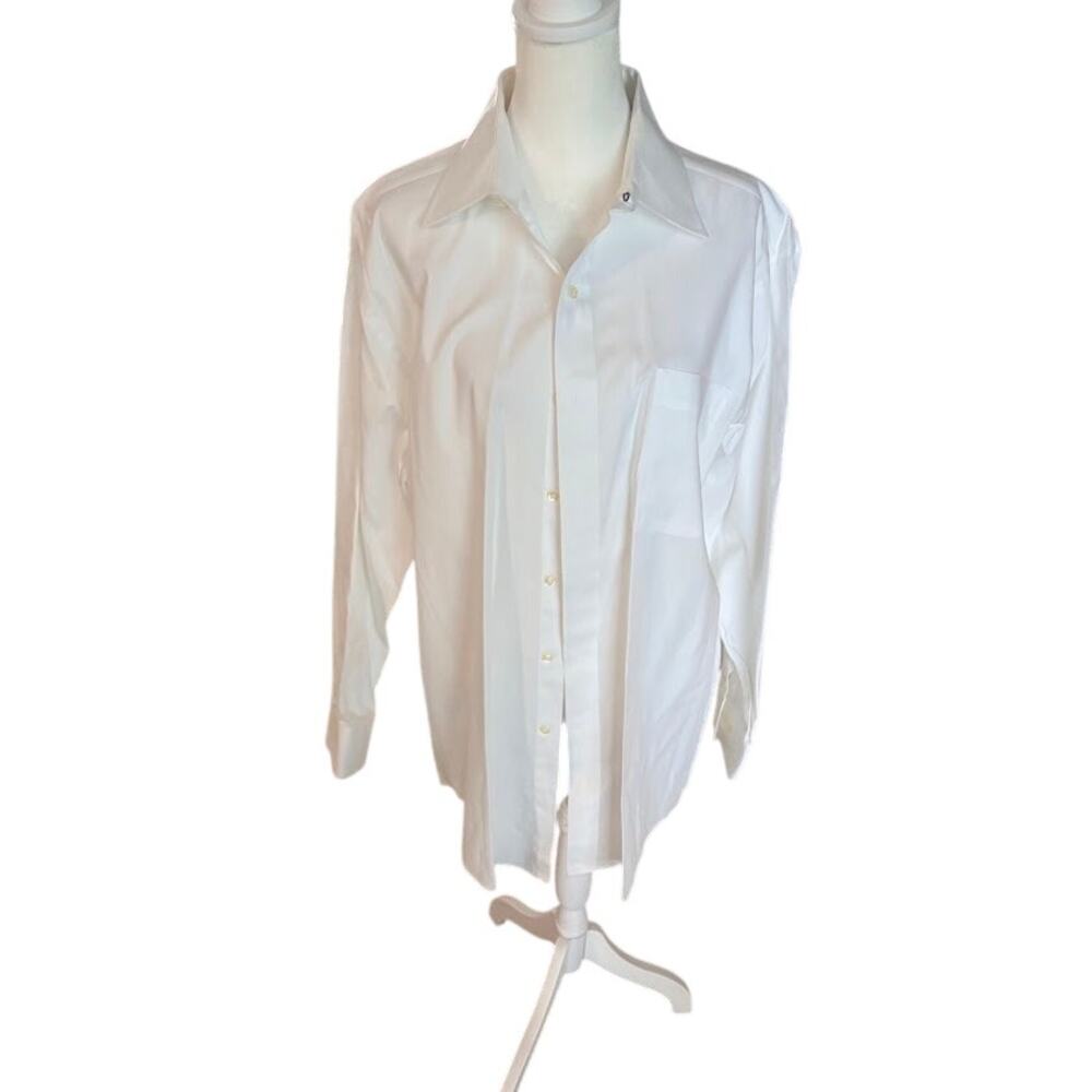 Tommy Hilfiger Dress Shirt Mens 16 32/33 White Button Up Cotton Long Sleeve